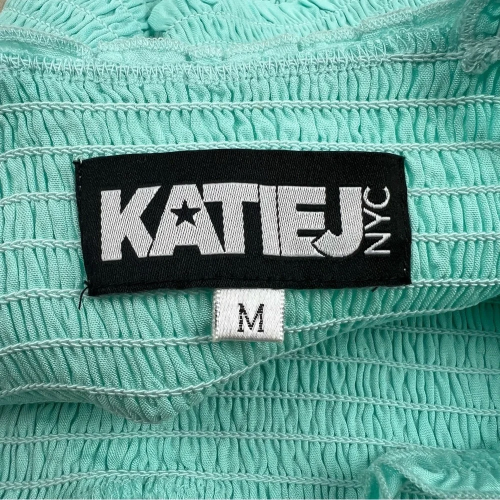 Katie J NYC Girl's Tween Shari Solid Elastic Fitted Tank Top Med Seafoam $60